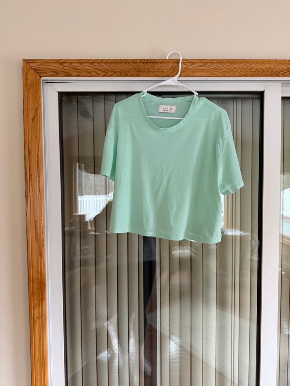 Les Tien May Mint Cropped Tee